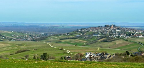 Sancerre labelled Les Plus Beaux Villages de France. View of the village. Cher department.