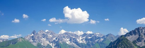 Central main ridge of the Allgäu Alps, Allgäu, Bavaria, Germany, Europe
