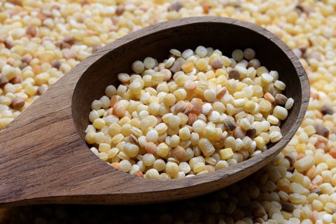 Fregola, pasta variety from Sardinia, Italy, Europe