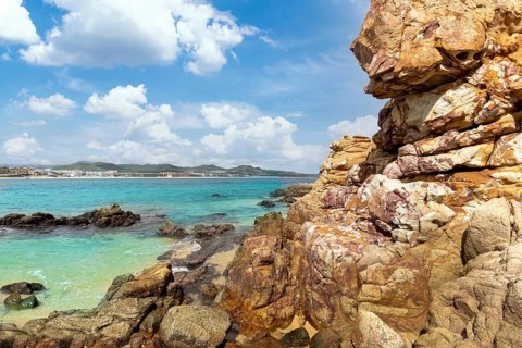Mexico, scenic serene beaches and playas of Cabo San Lucas, Los Cabos, in tourism Hotel Zone,