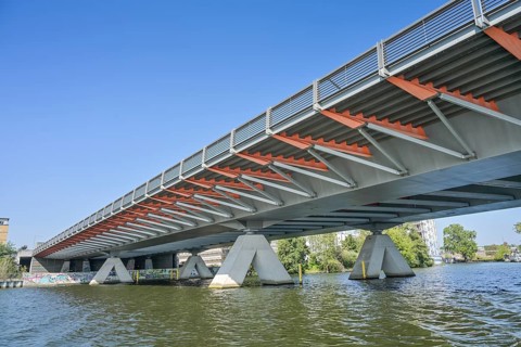 Wasserstadtbrücke, Havel, Haselhorst, Spandau, Berlin, Germany, Europe