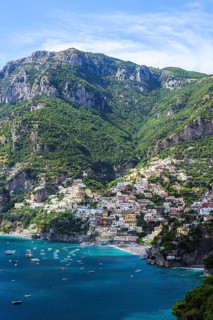 View of Positano, Amalfi Coast, Italy, Europe