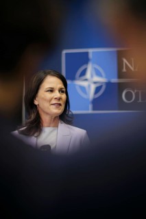 Annalena Bärbock (Alliance 90/The Greens), Federal Foreign Minister, gives a press briefing on the