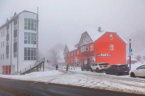 Zellaerstrasse in Oberhof, Thuringia, Germany, Europe