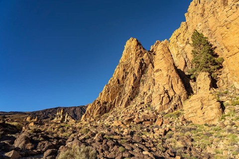 Roques de Garcia rock formation in Teide National Park, Tenerife, Canary Islands, Spain, Europe