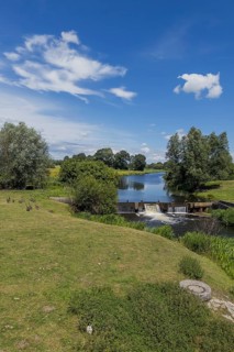 Steinhorst Basin, nature reserve, nature, Ems, dam, tourism, landscape, blue sky, rural, Delbrücker