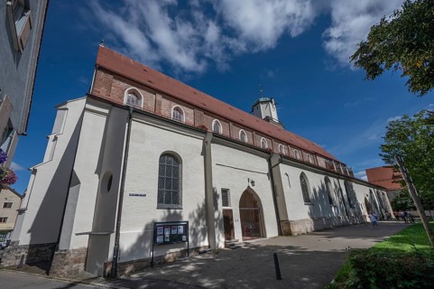 St Martin's Church, Gothic basilica, completed around 1500, Memmingen, Swabia, Bavaria, Germany,