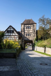 Lower Tor tor, the historic town gate of Aach in Hegau, district of Constance, Baden-Württemberg,