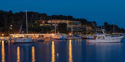 Hotel Lone at the new harbour in the old town, Rovinj, Istria, Croatia, Europe