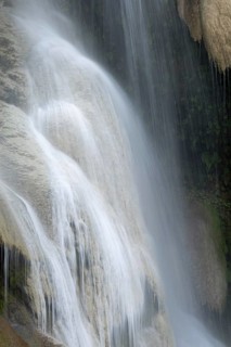 Kuang Si waterfalls in the jungle near Luang Phabang, Luang Prabang, Laos, Asia