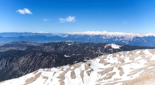 View from Tahtali over the Taurus Mountains, Turkey, Asia