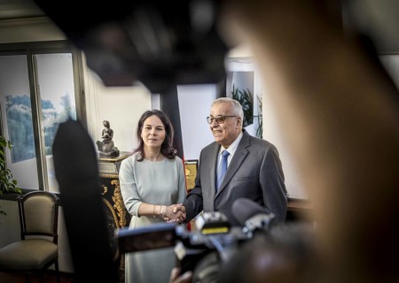 Annalena Bärbock (Alliance 90/The Greens), Federal Foreign Minister, pictured during her trip to