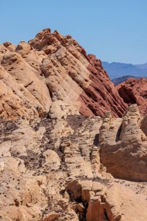 Rock formations in the Fire Canyon area at Valley of Fire State Park near Overton, Nevada