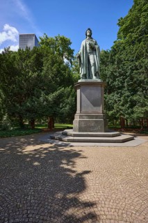 Schiller monument in the Taunusanlagen in the city centre of Frankfurt am Main, district-free city,