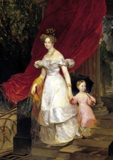 Grand Duchess Elena Pavlovna with her daughter Maria, 1830, oil on canvas. Karl Brüllow