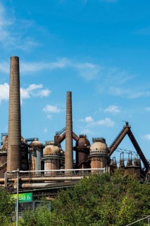 Former steelworks, Völklingen Ironworks, UNESCO World Heritage Site, Völklingen, Saarland, Germany,