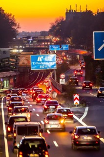 Motorway A40, Ruhrschnellweg, in Essen, route through the city centre, is affected by a possible