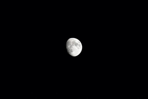 Waxing moon, Luna at night, France, Europe
