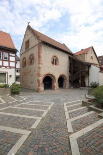 Historic Romanesque House or Stone House, Seligenstadt, Main, Hesse, Germany, Europe