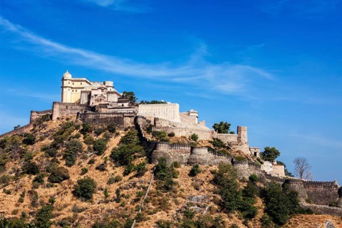 Kumbhalgrh fort famous tourist attraction and landmark. Rajasthan, India, Asia