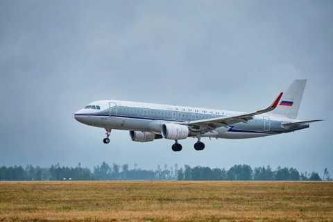 MINSK, BELARUS, JUNE 15, 2018: Aeroflot, Russian Airlines airlines flight Airbus A320-200 plane