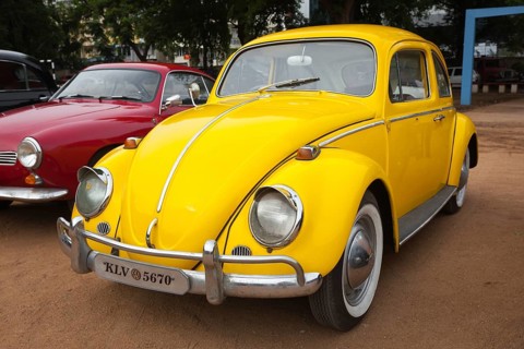 CHENNAI, INDIA, JULY 24: Volkswagen Type 1 (Volkswagen Beetle) (Volkswagen Bug) (retro vintage car)