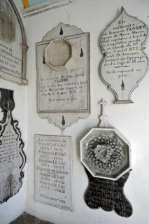 The chapel Perros Hamon de Ploubazlanec with the names of missing fishermen who perished in the