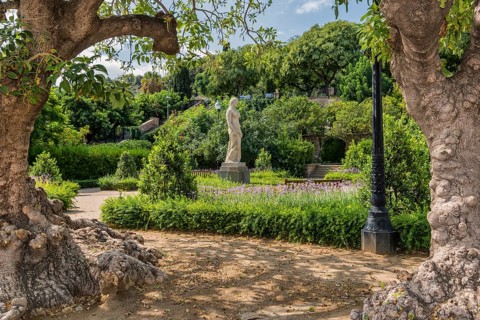Statue in Montjuic park, Barcelona, Spain, Europe