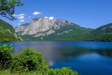 Lake Altaussee, Altaussee, back Trisslwand, Salzkammergut, Styria, Austria, Europe