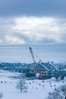 Waldschlößchen bridge final assembly