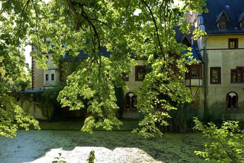The castle, which developed from a medieval moated castle with towers, curtain wall and moat and