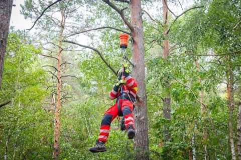 Winch rescue training of the rescue helicopter, Christoph 62, on the occasion of the 50th
