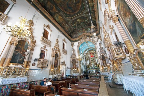 Basilica Nosso Senhor do Bonfim or Roman Catholic Church of Our Lord of the Good Death, interior
