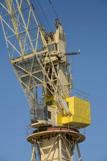 Loading crane, harbour, Szczecin, West Pomeranian Voivodeship, Poland, Europe