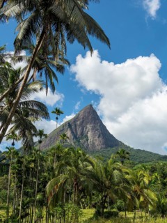 Knuckles mountain range with Lakegala mountain and rocks, Meemure, Sri Lanka, Asia