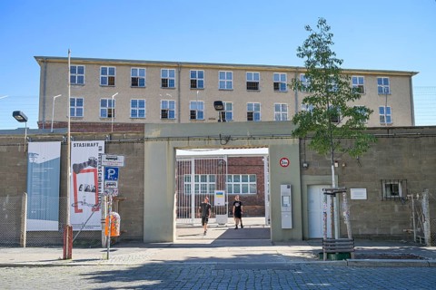 Main entrance, Stasi Memorial, Genslerstraße, Hohenschönhausen, Lichtenberg, Berlin, Germany,