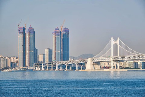 Gwangan Bridge in Busan, South Korea, Asia