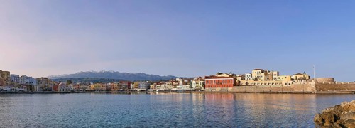 Lefka Ori, White Mountains, Snowy Mountains, Venetian Old Town, Venetian Port, Row of Houses,
