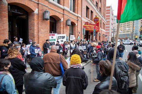 Detroit, Michigan USA, 7 November 2023, Members and supporters of Jewish Voice for Peace held a