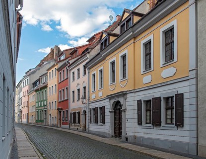 Baroque houses in Kränzelstrasse, Görlitz, Goerlitz, Germany, Europe