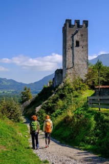 Falkenstein Castle Ruin, Flintsbach am Inn, Mangfall Mountains, Inn Valley, Upper Bavaria, Bavaria,