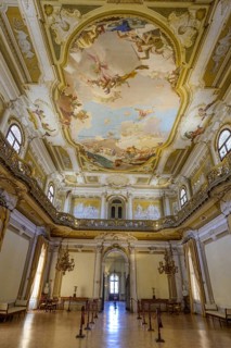 Ballroom with fresco by Giovanni Battista Tiepoloin the Villa Pisani, Stra, Province of Venice,