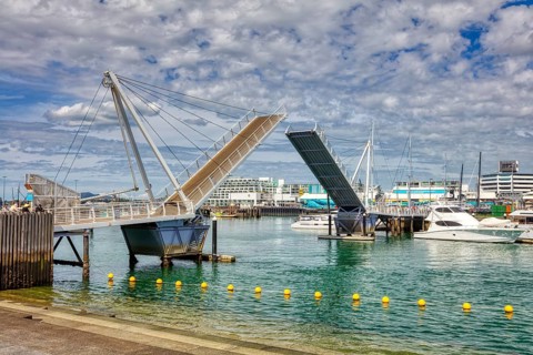 Viaduct Lift Bridge, Marina, Auckland, Neuseeland