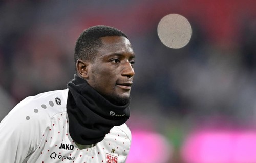 Serhou Guirassy VfB Stuttgart (09) portrait, Allianz Arena, Munich, Bavaria, Germany, Europe