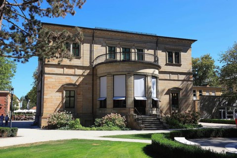The Villa Wahnfried, Haus Wahnfried, former home of Richard Wagner, park side, Bayreuth, Upper