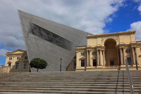 Military History Museum of the German Armed Forces, main arsenal building with wedge, architect