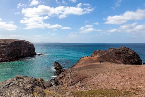 Coast near the Calas de Papagayo, Lanzarote, Canary Islands, Spain, Europe