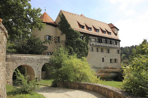 Rabenstein Castle, former High Medieval Spornburg, Ahorntal municipality, Franconian Switzerland,