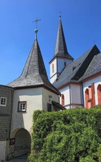 The fortified church Zum Heiligen Geist in Grafengehaig. It is one of the best-preserved and oldest