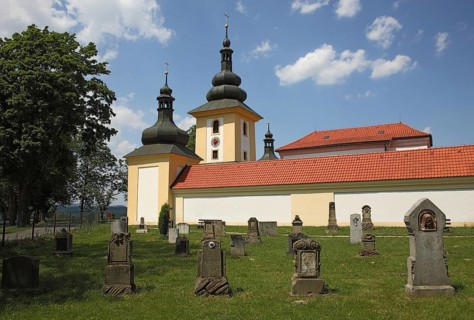 Historical cemetery of the pilgrimage church Maria Loreto in Starý Hroznatov, Altkinsberg, Cheb